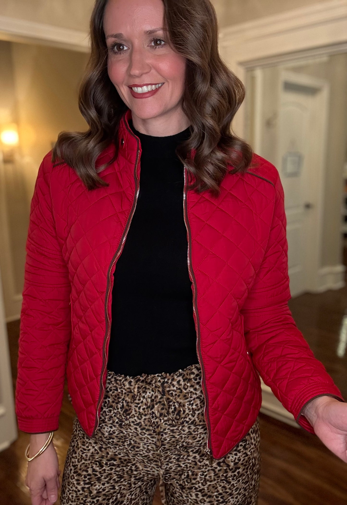 ACTIVE BASIC SUEDE PIPING QUILTED JACKET 11.4