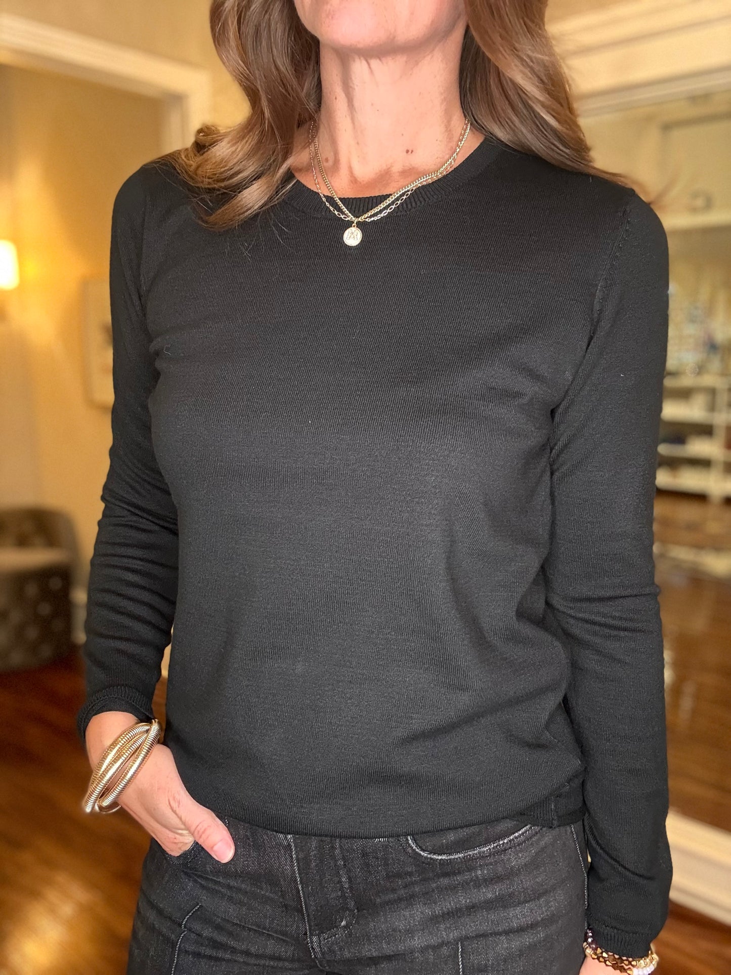 METRIC JEWEL NECK PULLOVER (multiple colors) 8.9