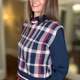 THML PLAID KNIT SWEATER 8.19