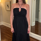 B&Y AERIES HALTER DRESS BLACK 6.13