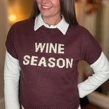 WINE SEASON SHORT SLEEVE SWEATER 9.30