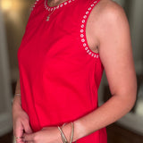 PINCH RED EMBROIDERED DRESS 6.4