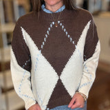 ESQUALO BIG ARGYLE SWEATER 9.22