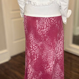 LOOK MODE CHEETAH LINEN SKIRT 5.19
