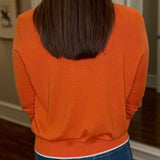 BEULAH ORANGE JOCKEY SWEATER 2.18