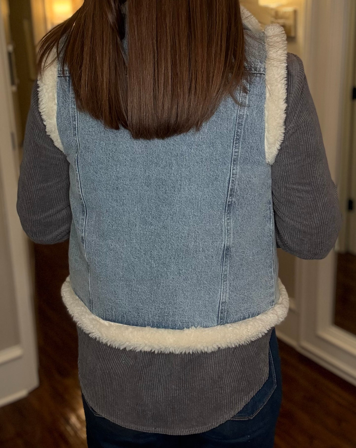 DYLAN SHERPA LINED DENIM VEST 11.19