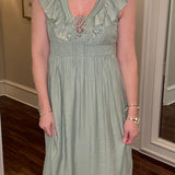 HEM AND THREAD SAGE MIDI DRESS 2.16