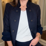 MULTIPLES 3/4 SLEEVE STAND COLLAR JACKET (multiple colors) 12.17