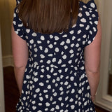 THML NAVY SPOTTED DRESS 4.24