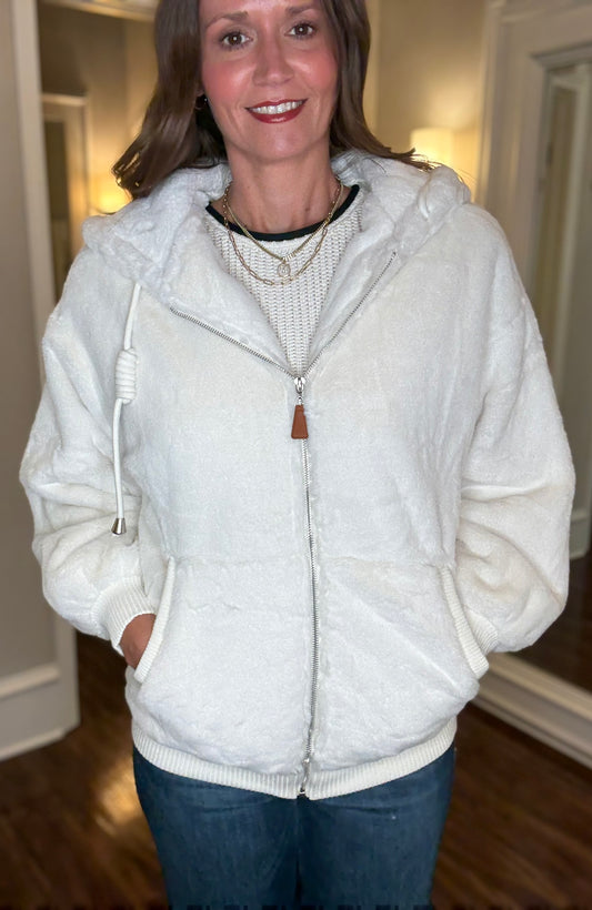 BLU IVY FUR HOODIE JACKET 7.15