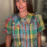 IVY JANE BLOCKS OF PLAID TOP 7.2