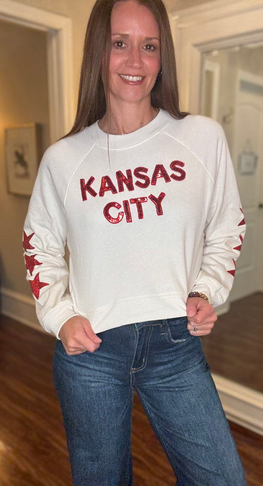 C STAR SEQUIN CROP SWEATSHIRT 8.26