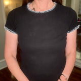 DYLAN BROOKS BLANKET STITCH TEE 3.27