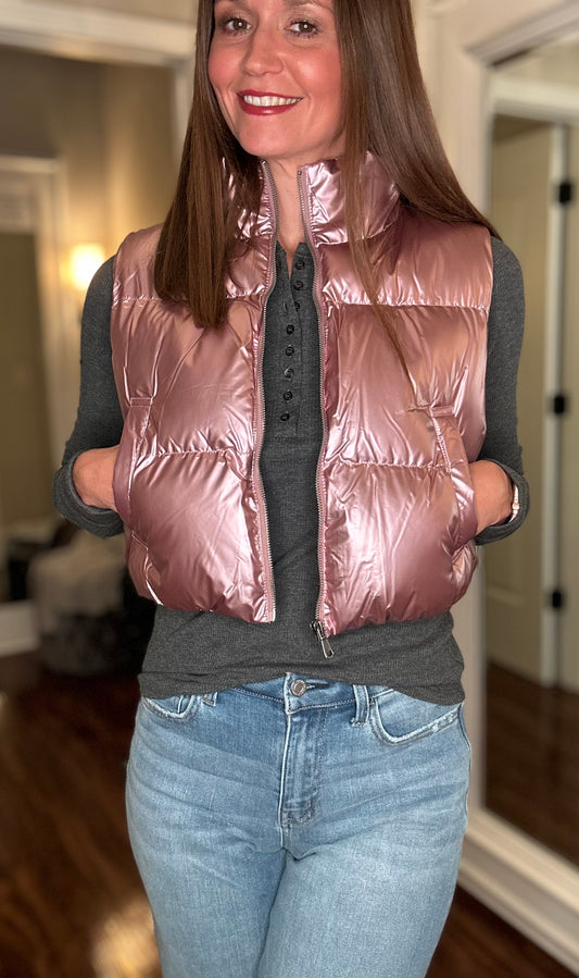 HYFVE METALLIC PUFFER VEST 10.7