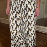 PRINTED WIDE LEG PANTS 12.23