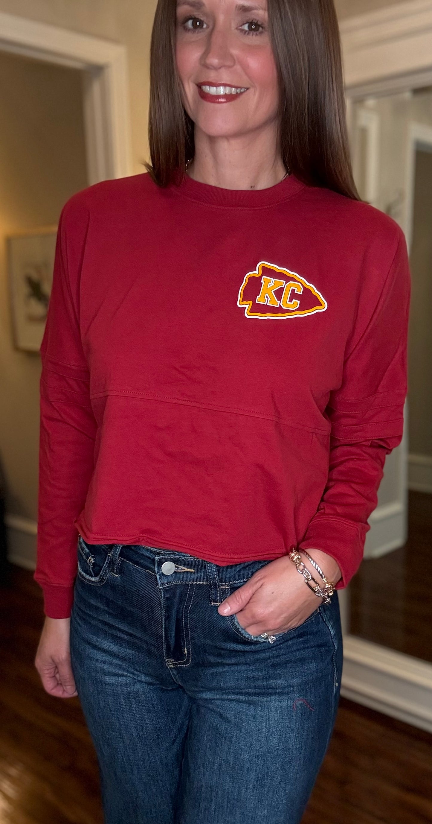 LONG SLEEVE CROPPED KC TOP 9.18