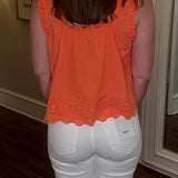VELVET HEART ROSABEL EYELET TANK 4.17