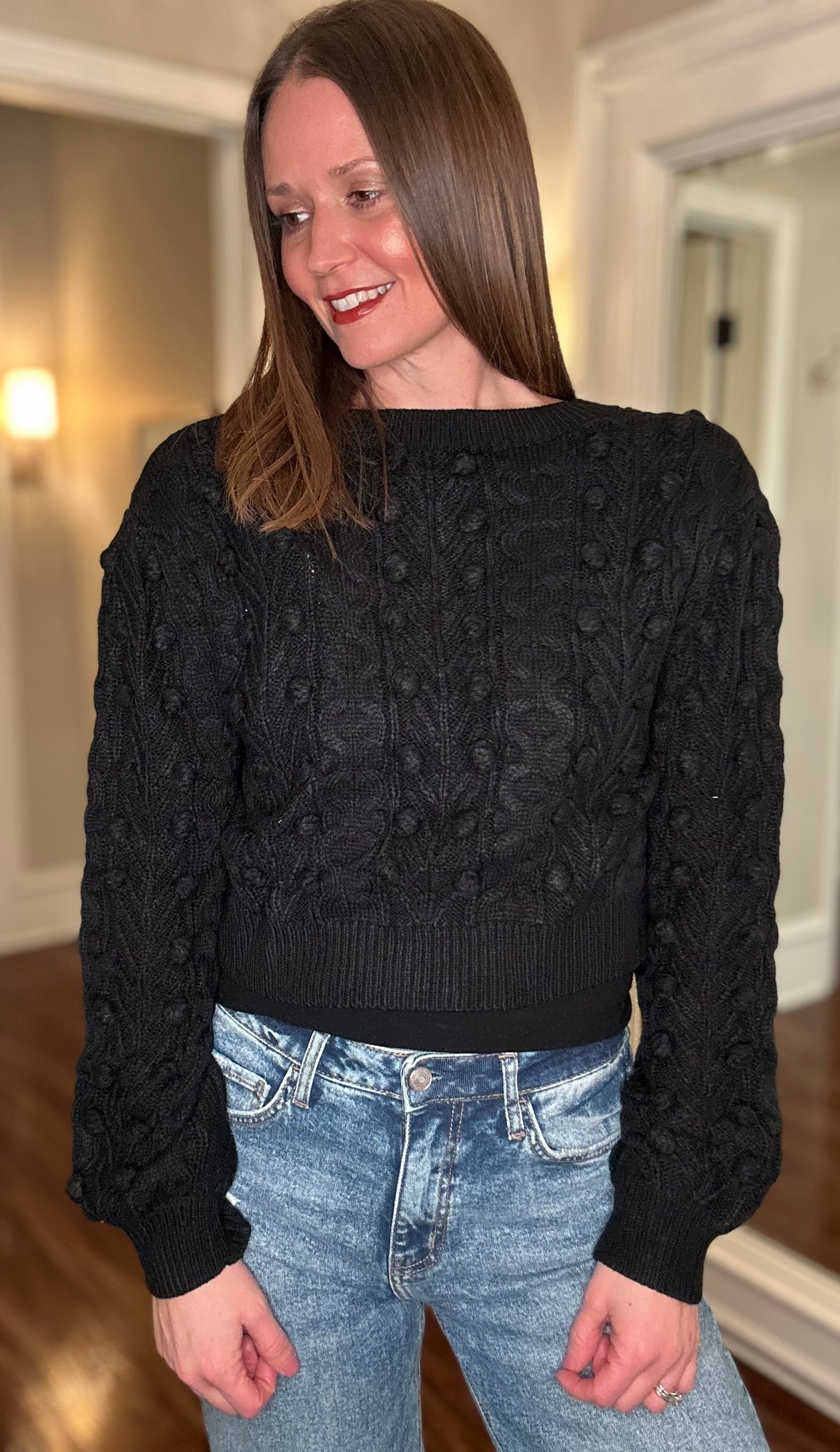 LISTICLE BOW TIE KNIT CARDIGAN 1.17