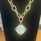 SUSAN SHAW ITALIAN COIN NECKLACE 3613EG