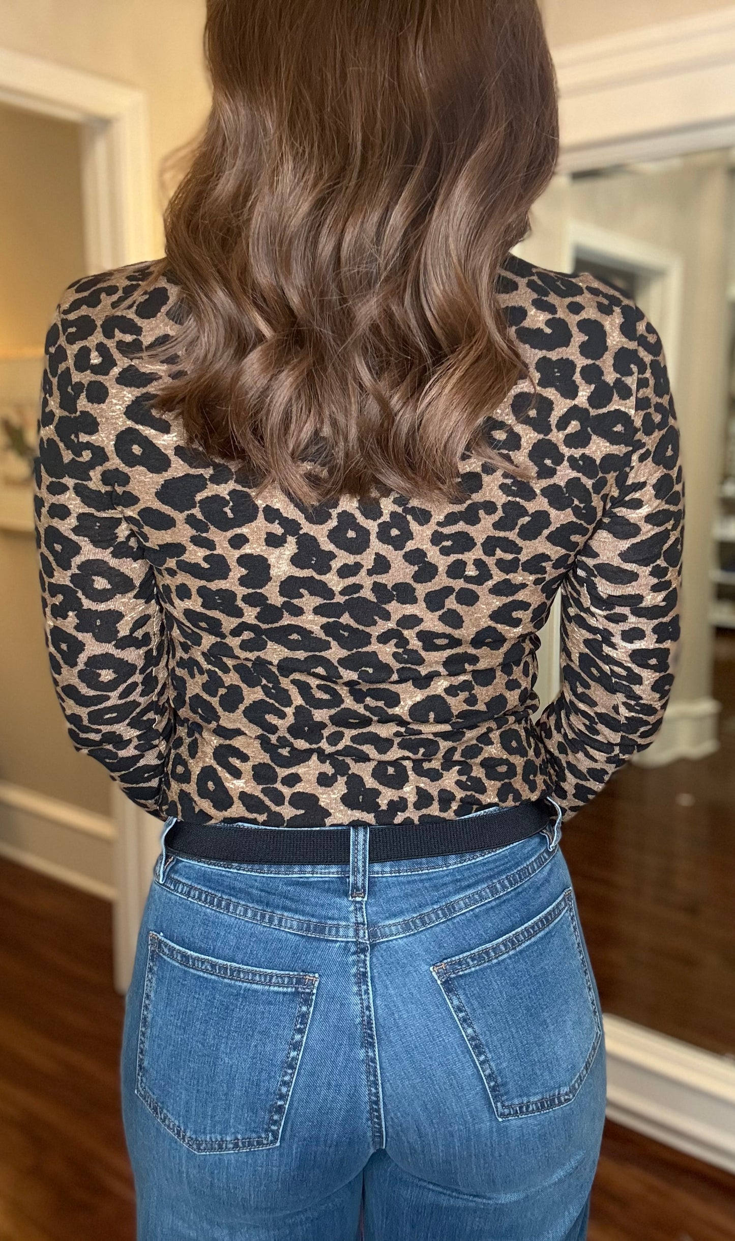 MOLLY BRACKEN LEOPARD PRINT TOP 8.15