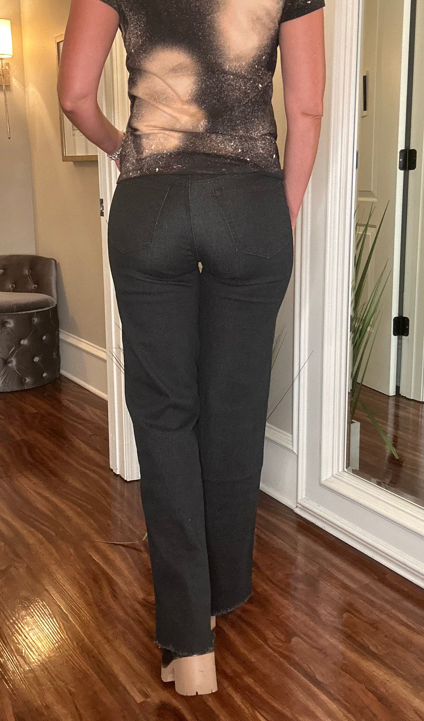 ENTRO BLACK WIDE LEG JEAN 8.5