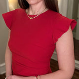 TCEC RED ROUCHED DRESS 3.4