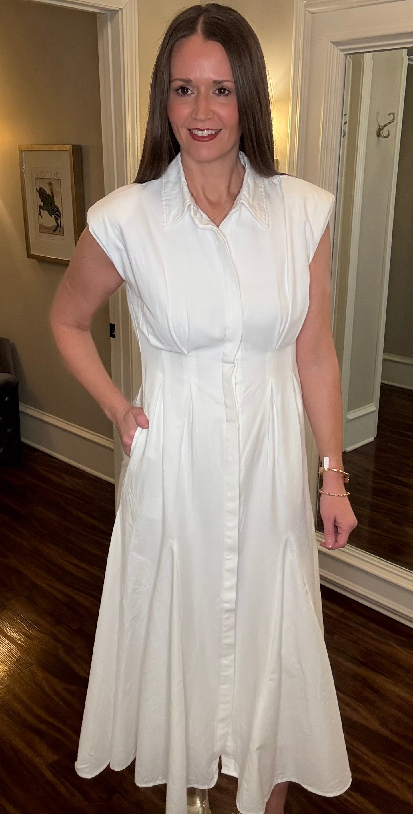 PLEATED COLLARED SHIRT DRESS 1.16