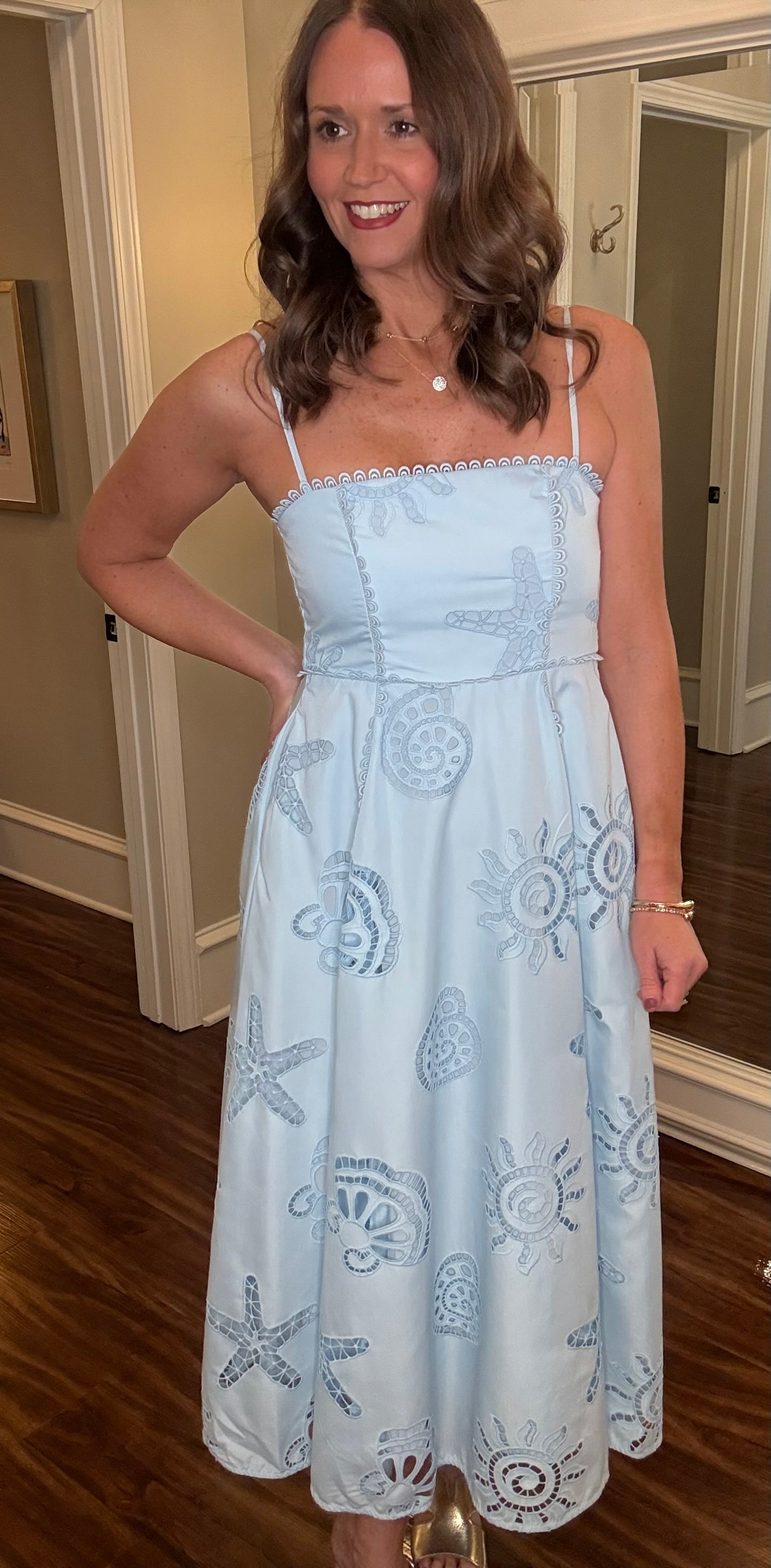 SEASIDE EYELET MIDI DRESS 1.2