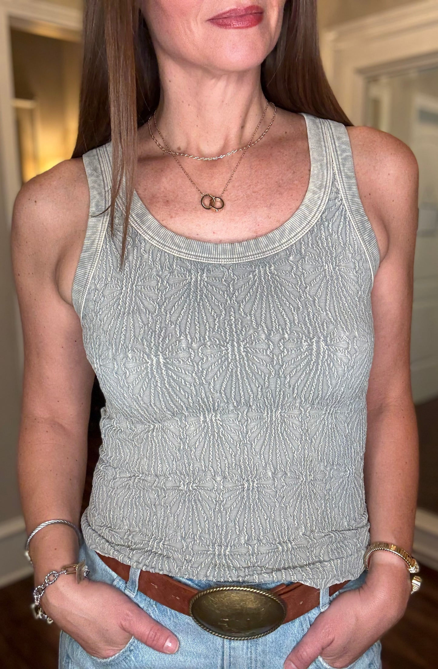 NIKI BIKI VINTAGE REVERSIBLE LACE TOP 9.25
