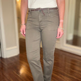 FDJ CHRISTINA STRAIGHT LEG - OLIVE 7.25