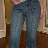 FDJ OLIVIA MEDIUM WASH WIDE LEG JEAN 2.5