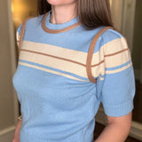 AUGUST APPAREL STITCH DETAILED POLO KNIT TOP 2.5