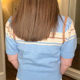 AUGUST APPAREL STITCH DETAILED POLO KNIT TOP 2.5