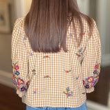 IVY JANE GARDEN CHECK TOP 8.17