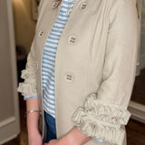 MULTIPLES 3/4 SLEEVE STAND COLLAR JACKET (multiple colors) 12.17