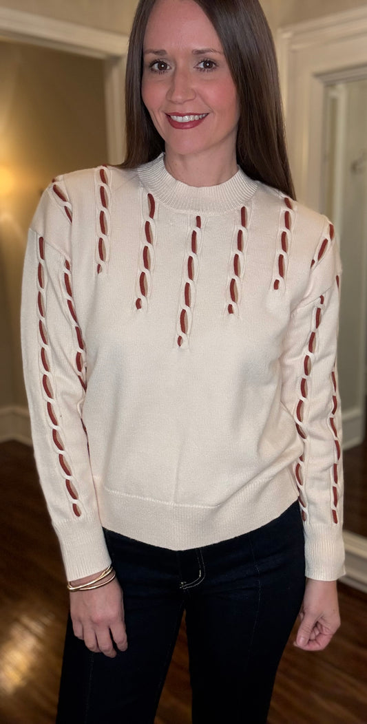 THML L/S DETAIL KNIT SWEATER 11.21