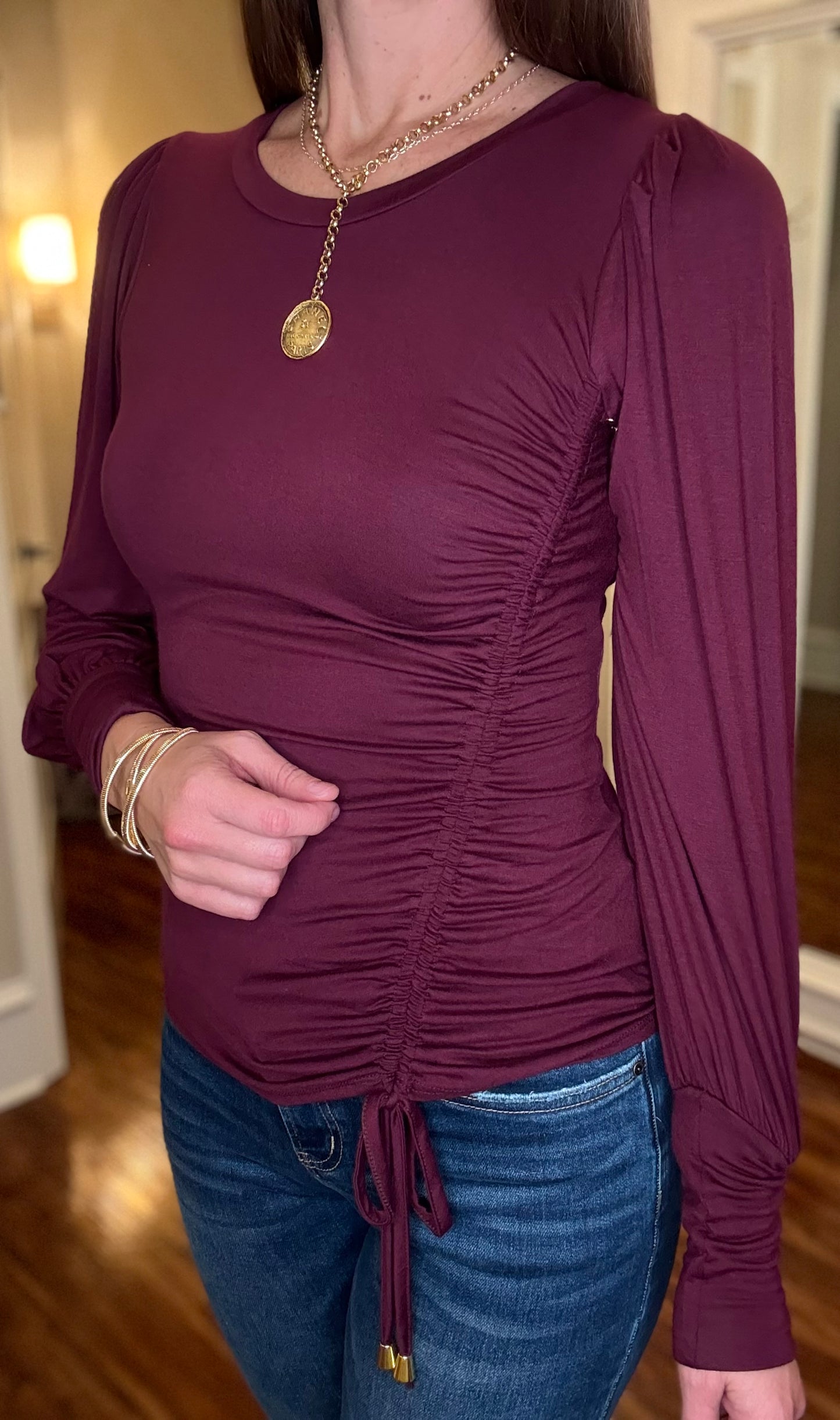 JENNY SIDE DRAW STRING TOP 10.28