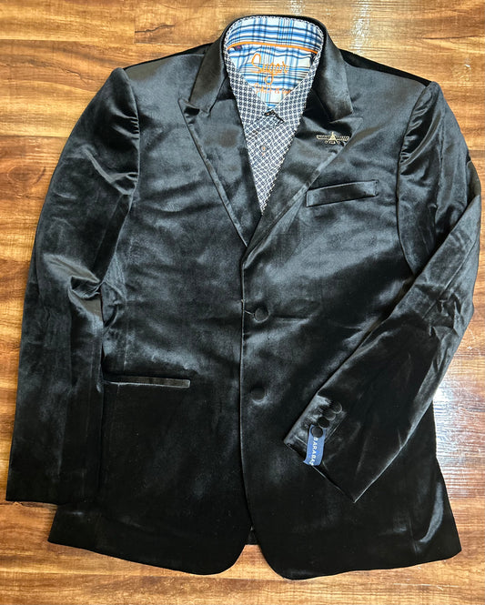 MEN'S VELVET PEAK LAPEL BLAZER 10.22