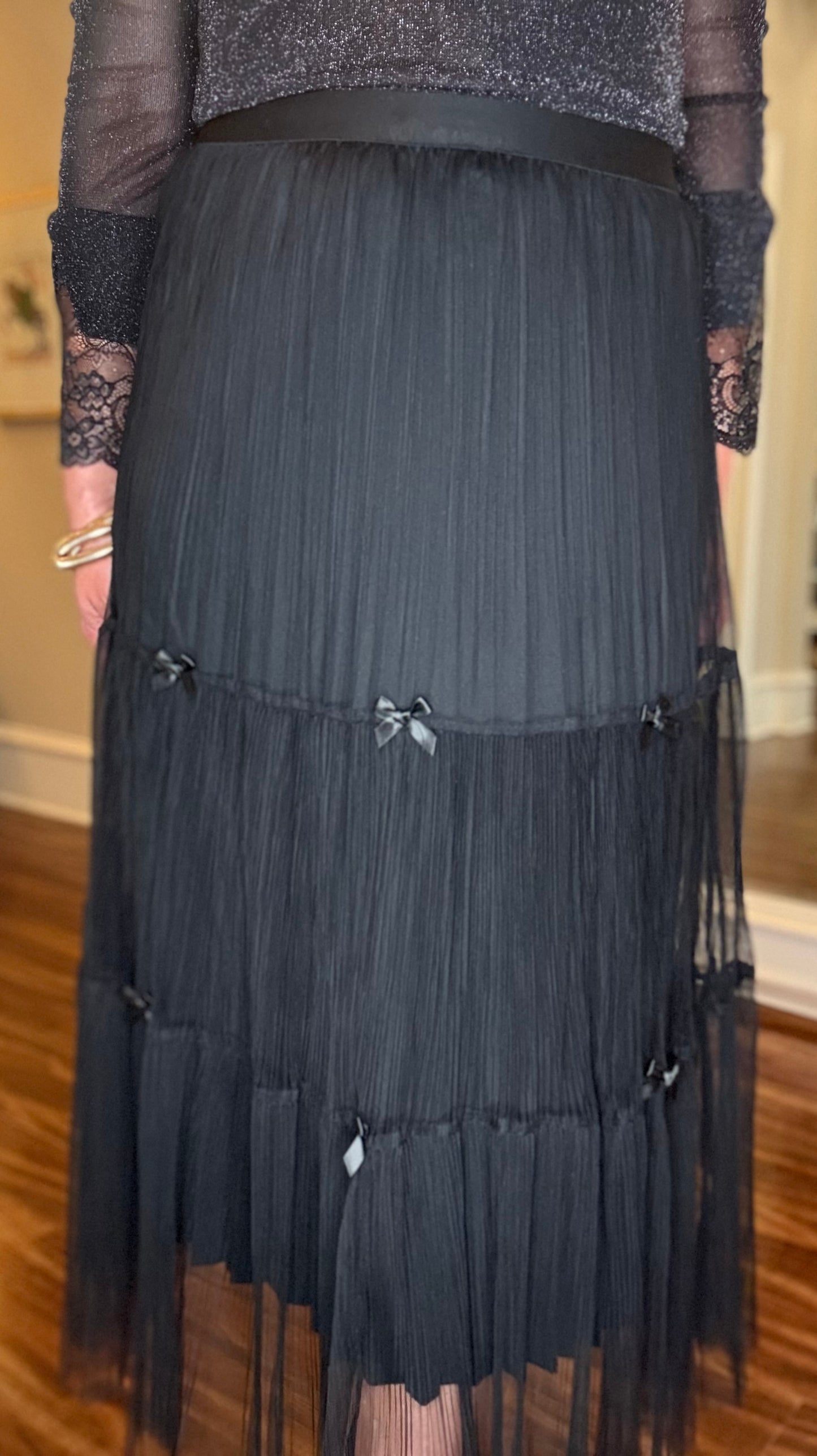MOLLY BRACKEN TULLE SKIRT W/BOW DETAIL 9.2