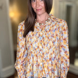 TRU LUX SMOCKED BUTTON UP 8.10