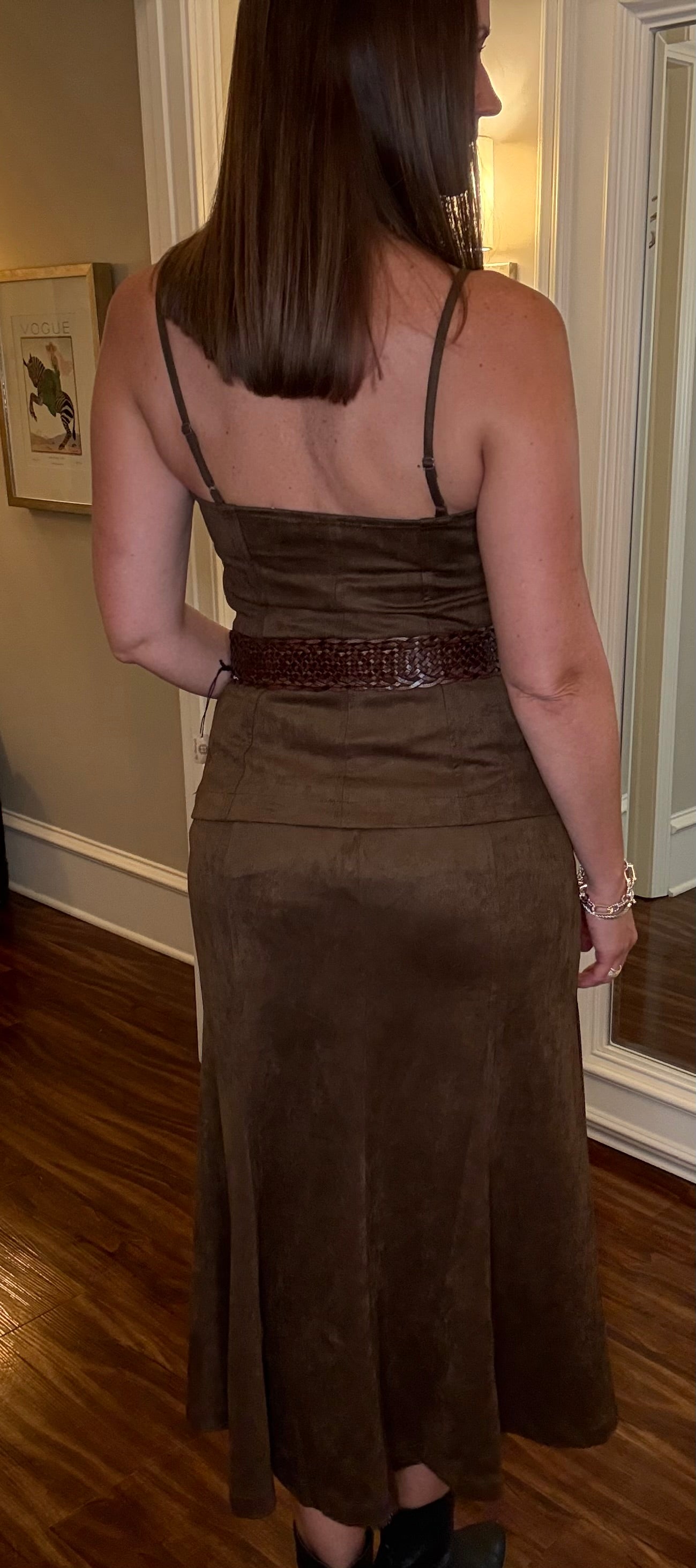 MUSTARD SEED CHOCOLATE SUEDE TANK 9.25