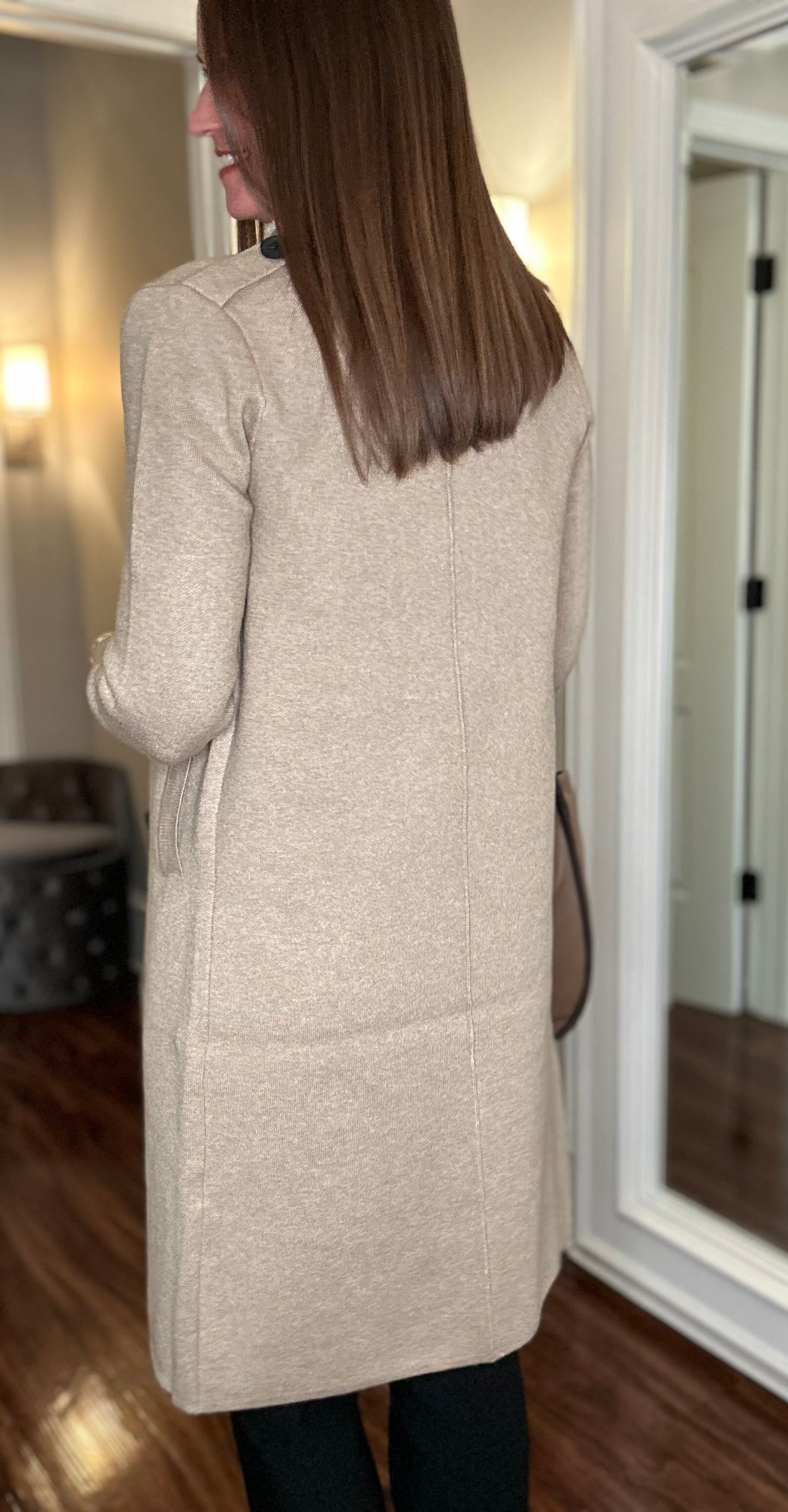 MOLLY BRACK BEIGE KNITTED COAT FINAL SALE