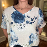 MILIO MILANO GARDENIA LINEN CROP TOP 2.23