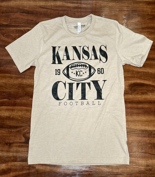 KANSAS CITY FOOTBALL TAN TEE 10.24