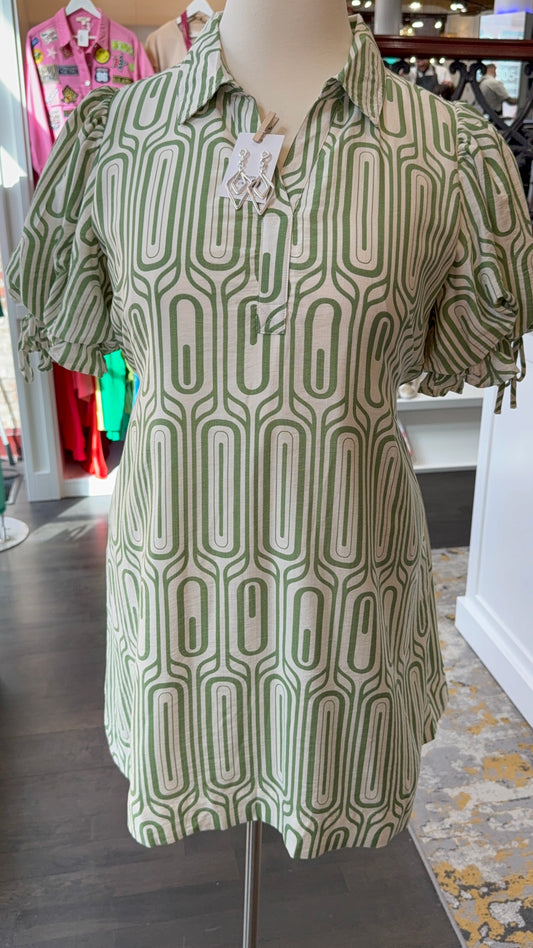 ENTRO  PLUS SIZE OLIVE KNEE LENGTH DRESS 2.5