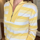 YELLOW STRIPED DROP SHOULDER SWEATER 2.10