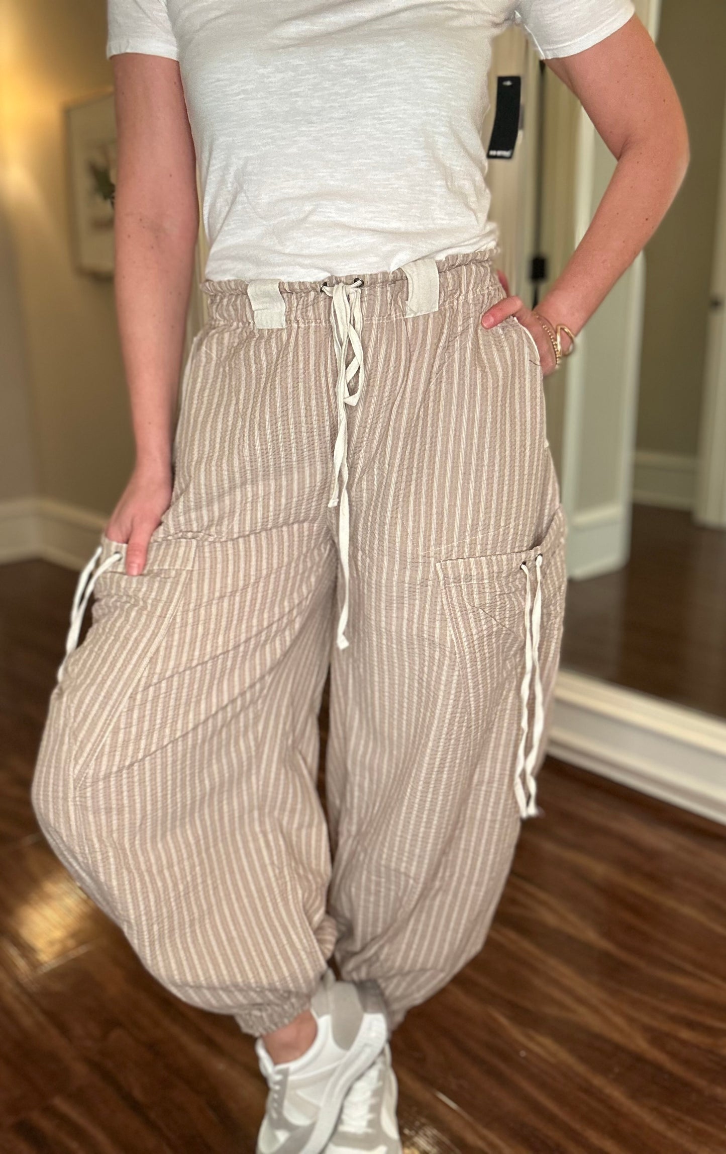 EE:SOME STRIPED HOBO JOGGER PANTS 1.15