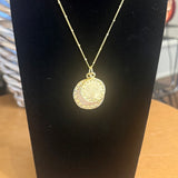 SUSAN SHAW GOLD DOUBLE CIRCLE NECKLACE 3031CR