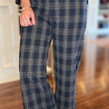 FAUX CUFF PLAID PANT 9.18