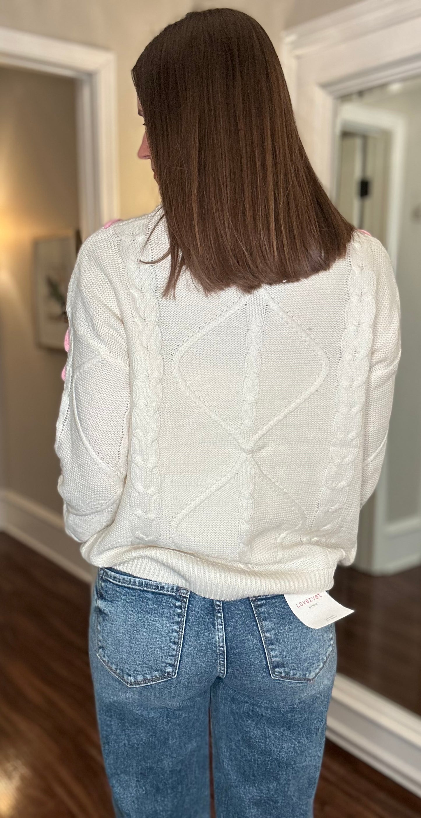 LISTICLE RIBBON LACED CHUNKY SWEATER 1.17